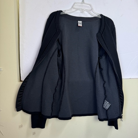 Dale Of Norway Merino Wool Jacket Black Gray Full Zip Sweater Cardigan - Picture 4 of 16